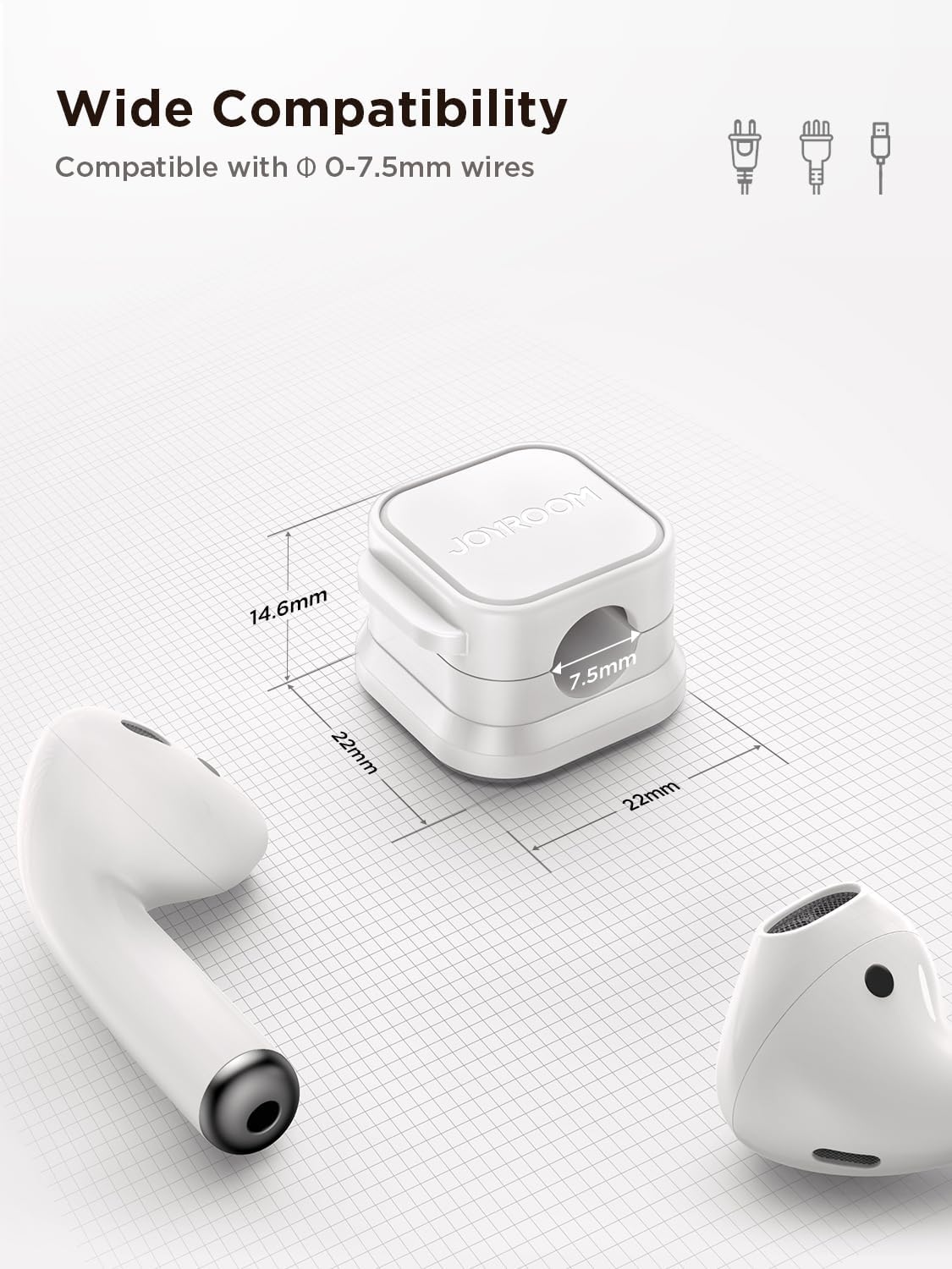 6 pack magnetic cable clips – best cable organizer for desk, car & home | joyroom adjustable cord holder review