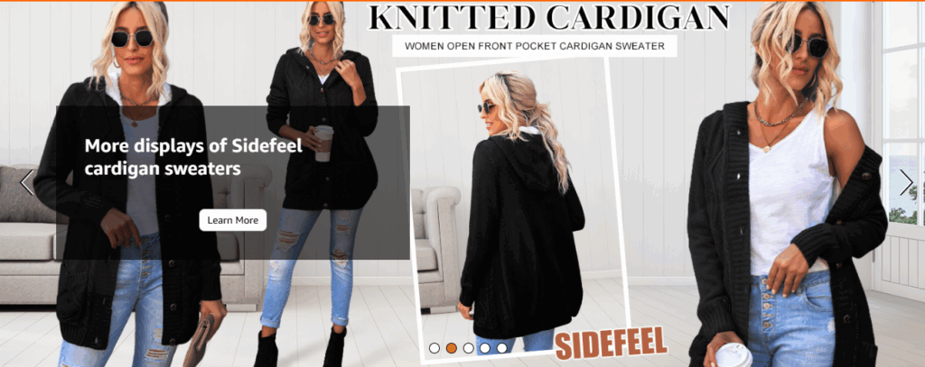 “Women’s hooded fleece-lined winter cardigan sweater with buttons and pockets – cozy winter outfit 2025”