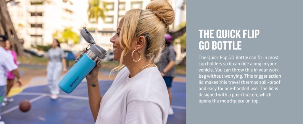 Stanley Quencher H2.0 Tumbler with Handle and Straw – 40oz Rose Quartz (USA Edition