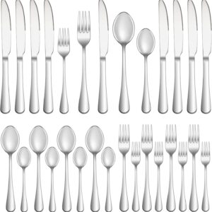 MUTNITT 20 Piece Stainless Steel Silverware Set Service for 4 – Durable Mirror Polished Flatware for Everyday Dining