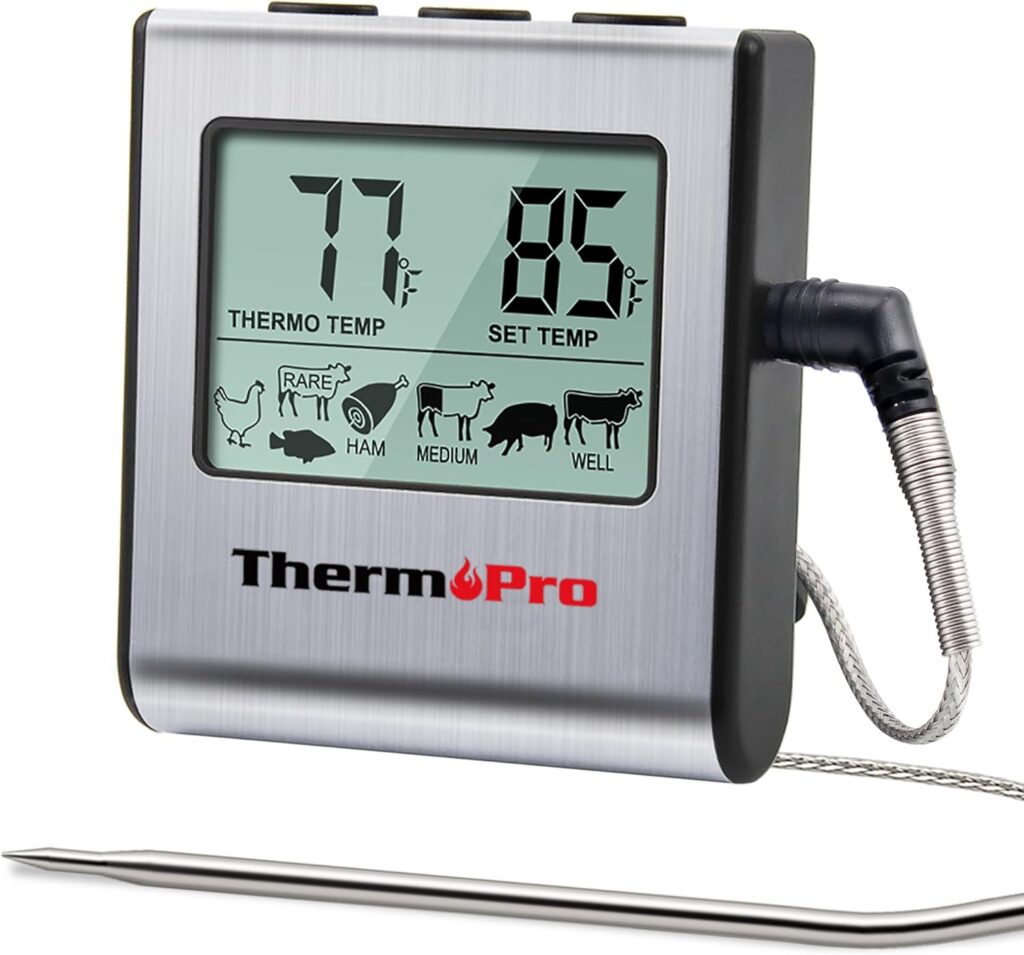 ThermoPro TP16 Large LCD Digital Cooking Food Meat Thermometer for Smoker Oven Kitchen BBQ Grill Thermometer Clock Timer with Stainless Steel Temperature Probe What Defines the Best Kitchen Gadgets for 2026