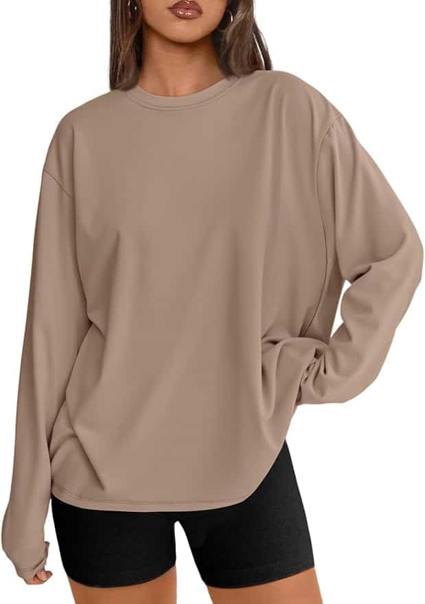 Womens Spring Tops Oversized Long Sleeve T Shirts 2026 Basic Tee Fall Casual Workout Y2K Clothes Womens Spring Tops Oversized Long Sleeve T Shirts 2026 Basic Tee Fall Casual Workout Y2K Clothes