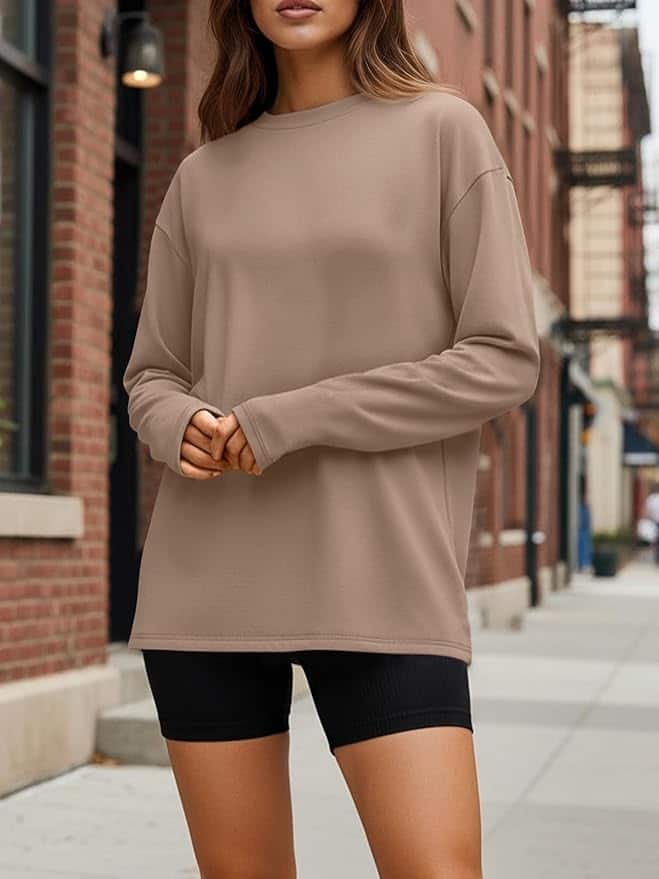 Womens Spring Tops Oversized Long Sleeve T Shirts 2026 Basic Tee Fall Casual Workout Y2K Clothes Womens Spring Tops Oversized Long Sleeve T Shirts 2026 Basic Tee Fall Casual Workout Y2K Clothes