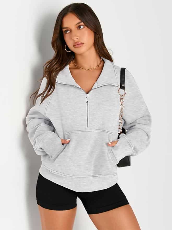 Womens Sweatshirts Half Zip Cropped Pullover Fleece Quarter Zipper Hoodies 2026 Fall Fashion Outfits Clothes Womens Sweatshirts Half Zip Cropped Pullover Fleece Quarter Zipper Hoodies 2026 Fall Fashion Outfits Clothes
