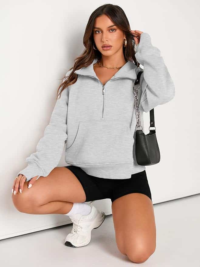 Womens Sweatshirts Half Zip Cropped Pullover Fleece Quarter Zipper Hoodies 2026 Fall Fashion Outfits Clothes Womens Sweatshirts Half Zip Cropped Pullover Fleece Quarter Zipper Hoodies 2026 Fall Fashion Outfits Clothes
