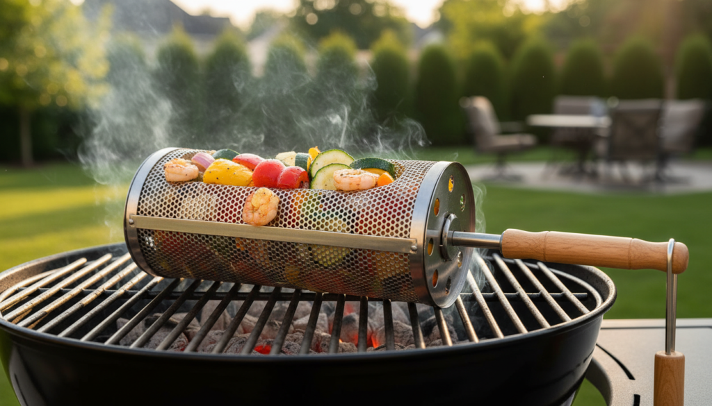 Best Rolling Grill Basket Review: Tested for BBQ, Smokers, and Outdoor Cooking